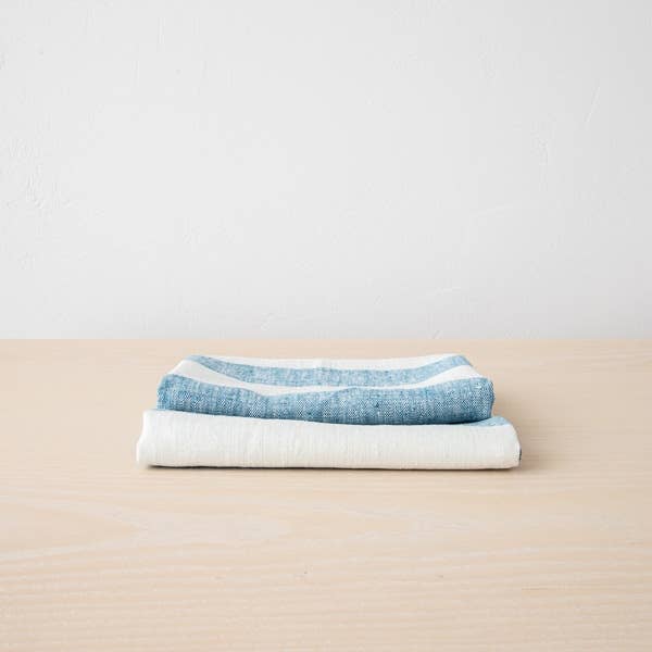 LinenMe - Wholesale Hand Towel - Linen Hand Towels Marine Blue Philippe2