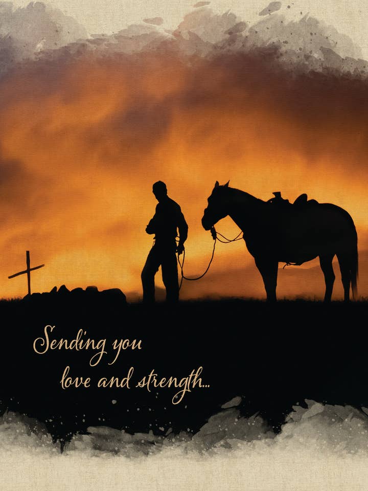 SY/Cowboy Cross Silhouette for wholesale by Greeting Cards by Norcard