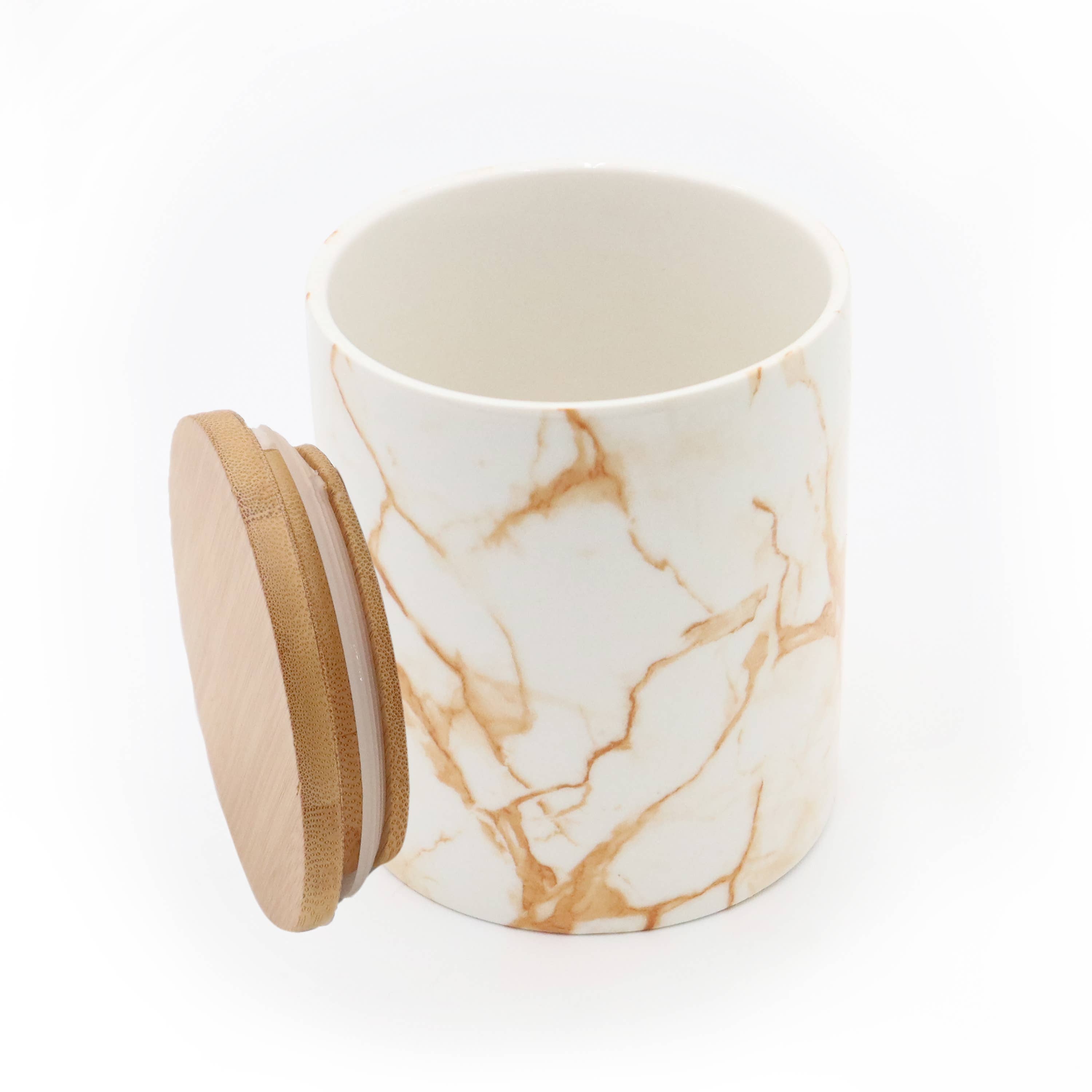 Candyl – Engroshandel Apotekerkrukke – Keramikkrukke med bambuslåg, 500 ml til stearinlys16