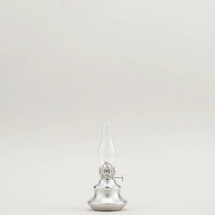 Danforth Pewter - Wholesale Accent/Desk Lamp - Juniper Oil Lamp with 3.75" globe