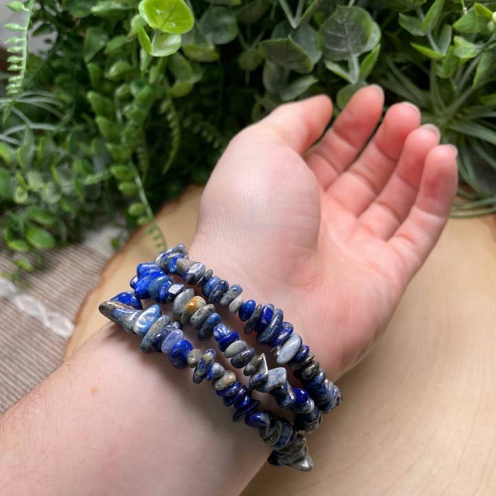 Copper Ashes - Wholesale Beaded Bracelet - Lapis Chip Bracelet0