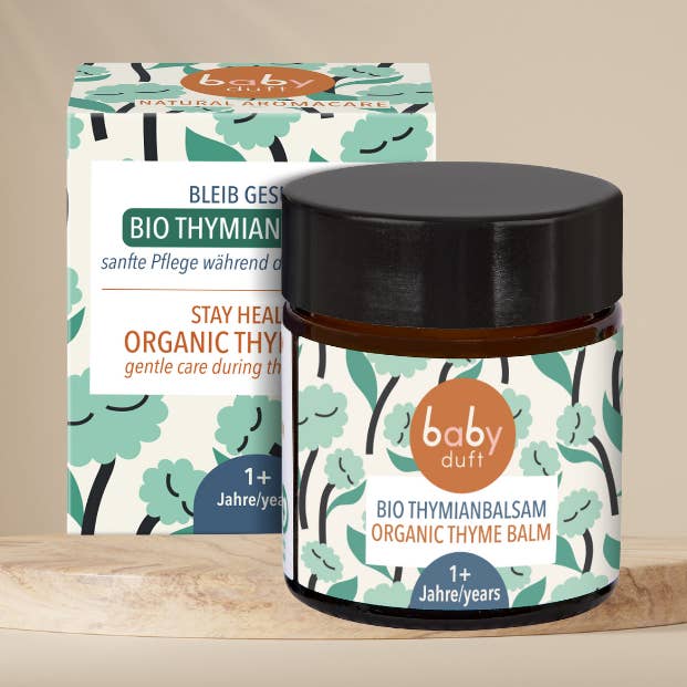 Stay Healthy Økologisk Timianbalsam til Småbørn, Swissmade for engroshandel hos BABYDUFT natural aromacare