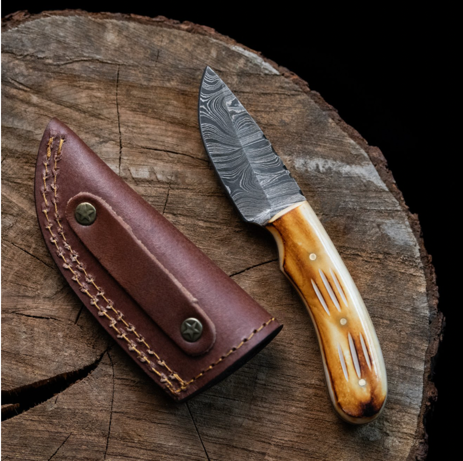 Titan International - Wholesale Kitchen/Utility Knife - Damascus Blaze Neck Knife - Titan TD-2003