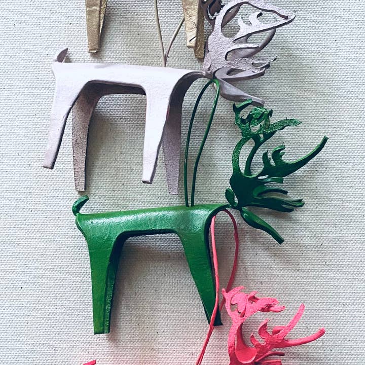 The Merchant Studio – wholesale Ornament – Leather Reindeer Ornament12