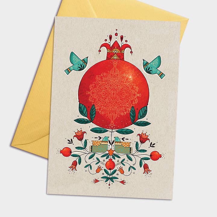 Pomegranate Bloom - Carte Pomegranate pour la vente par Pomejoy