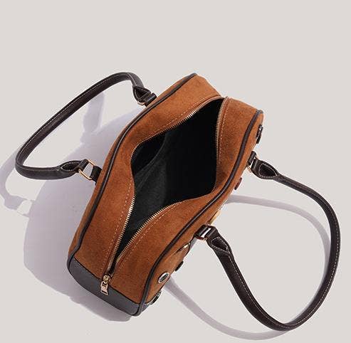 Brown Buttons random bowling Handle Bag for wholesale on Faire1