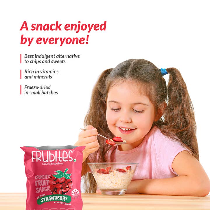 Frubites – Fruta seca/desidratada por atacado – Frubites Morangos Liofilizados | Snack Saudável de Frutas1