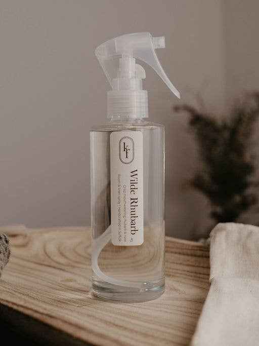 Linen Spray - Premium Glass Bottle - 150ml - Wilde Rhubarb for wholesale by Kinfolk Studio
