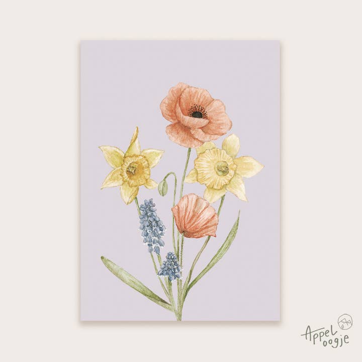 Bouquet da cartolina per la vendita all'ingrosso da parte di Appeloogje