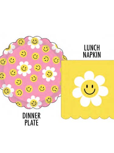 PTW, Floral Smile Pattern - Dinner Paper Plate Set for wholesale by Elum Designs