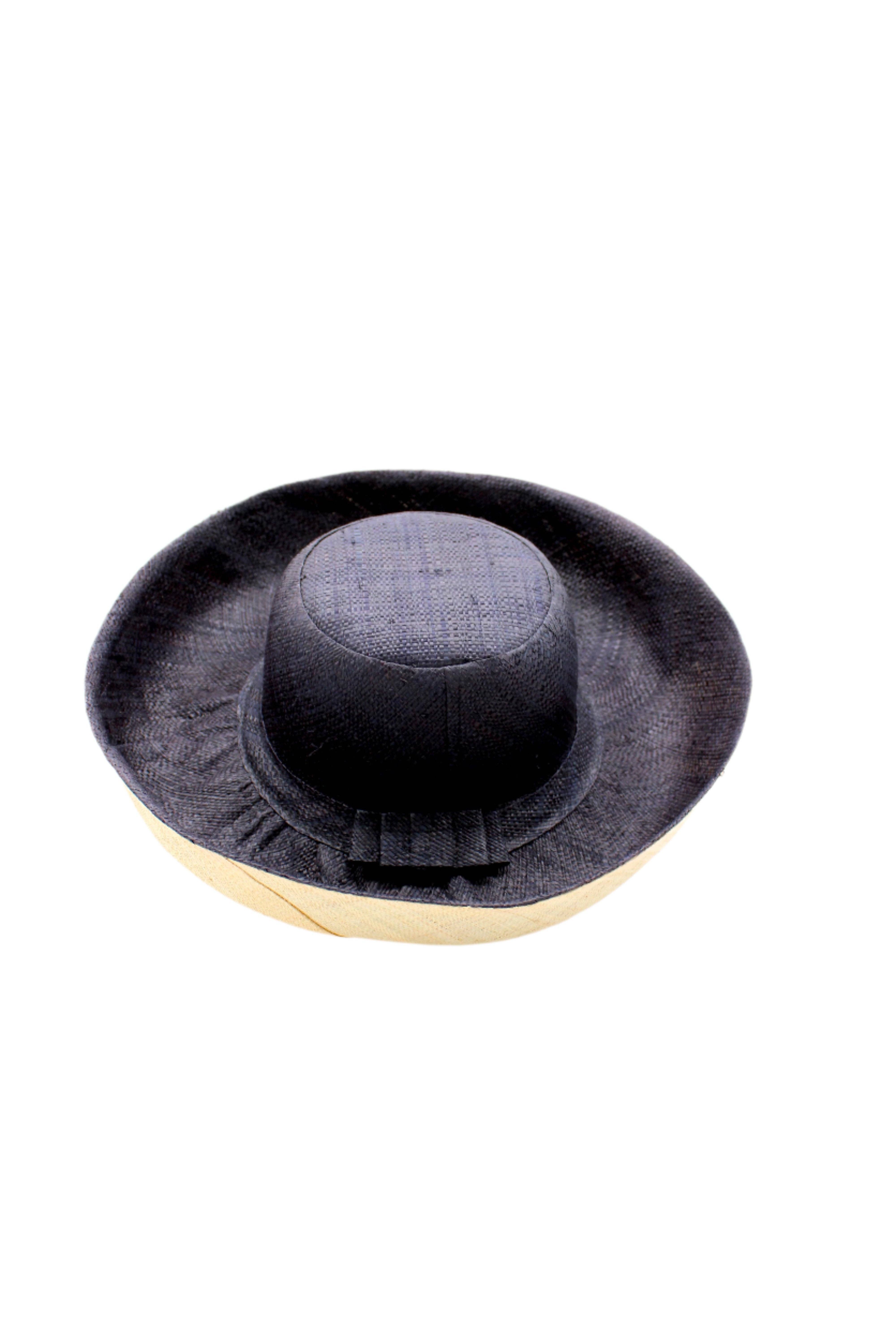 Shebobo – wholesale Straw hat – women's – Monica 5" & 7" Wide Brim Two Tone Packable Straw Sun Hats2