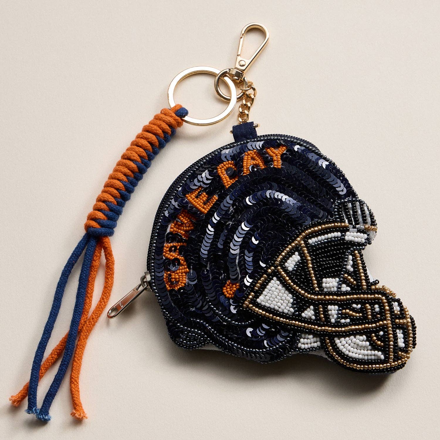 Frem - Wholesale Keychain - Women's - Game Day Beaded Helmet Keychain Pouch – Team Colors34