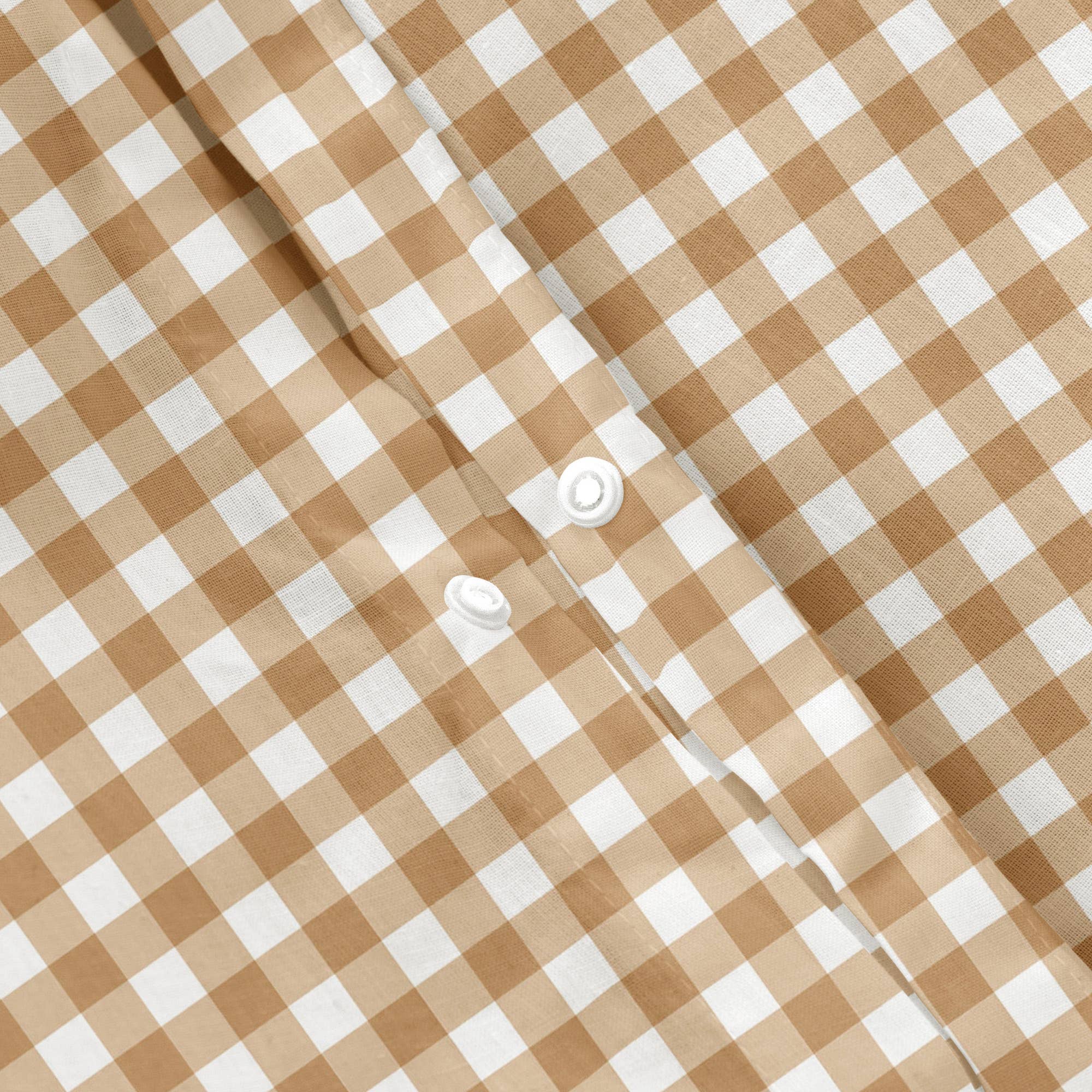 GAMUSI - Wholesale Duvet Cover - VICHY 100% Soft Cotton Duvet Cover Set 2/3 Pieces8