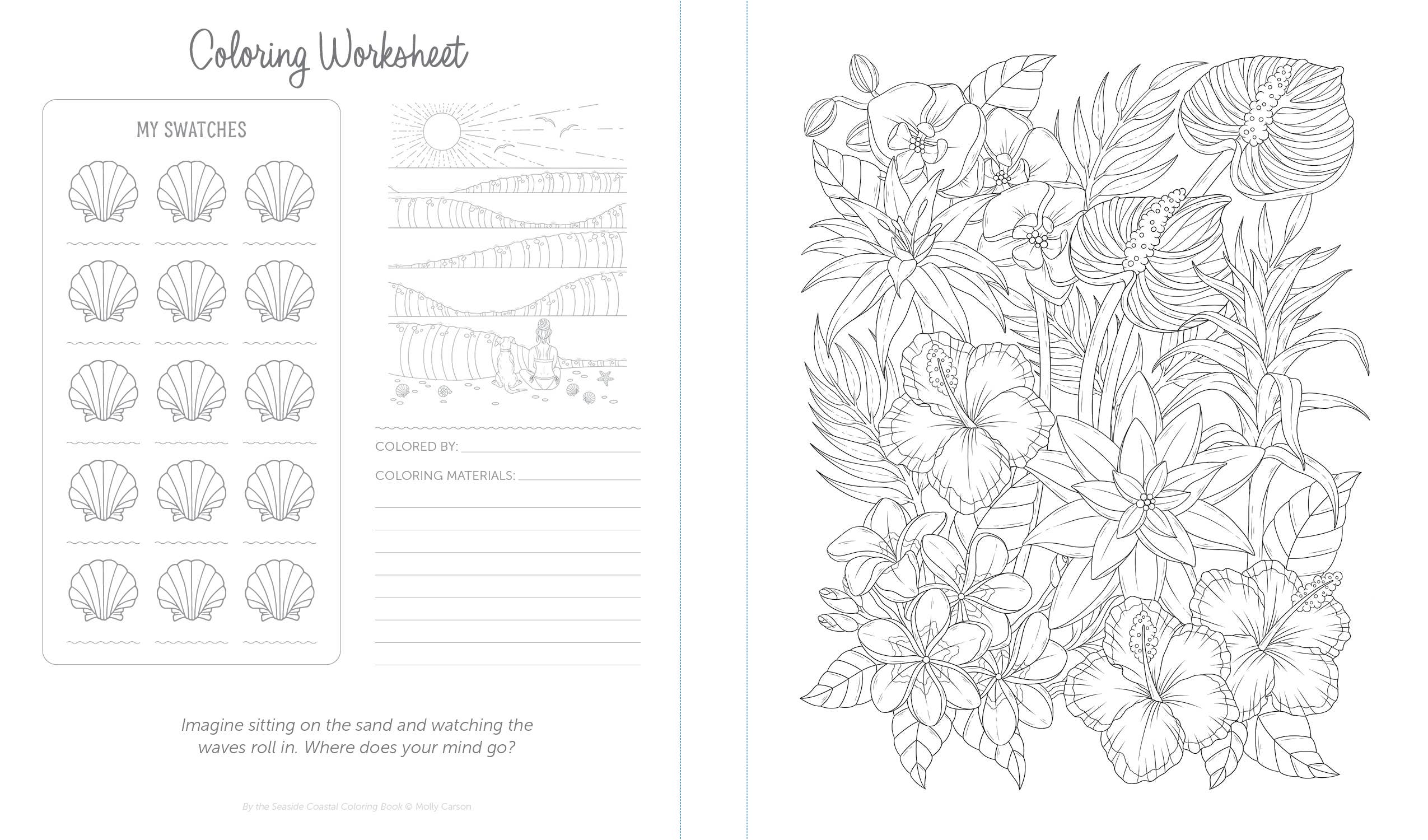 Schiffer Publishing - Wholesale Coloring & Activity Book - Adult - By the Seaside Coastal Coloring Book6