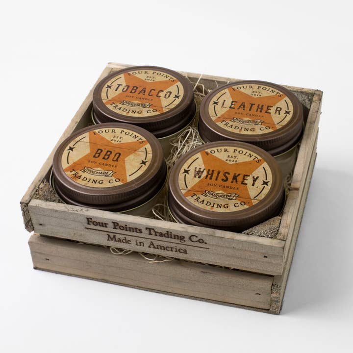 Rustic Remembrance 4 oz Candle Set for wholesale by Four Points Trading Co