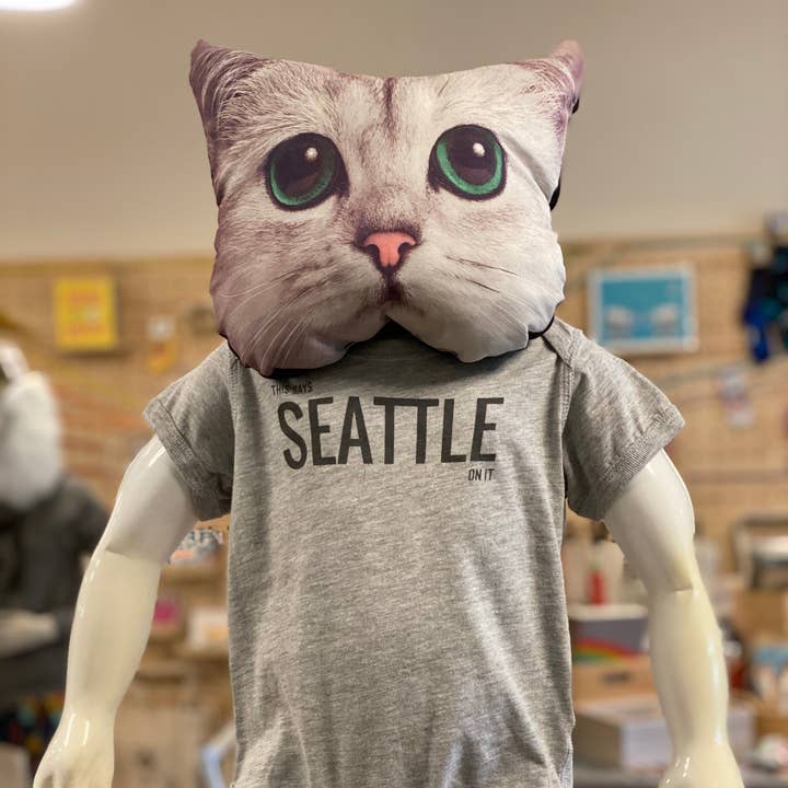 Onesie: This Says SEATTLE On It - Gray for wholesale by Ugly Baby