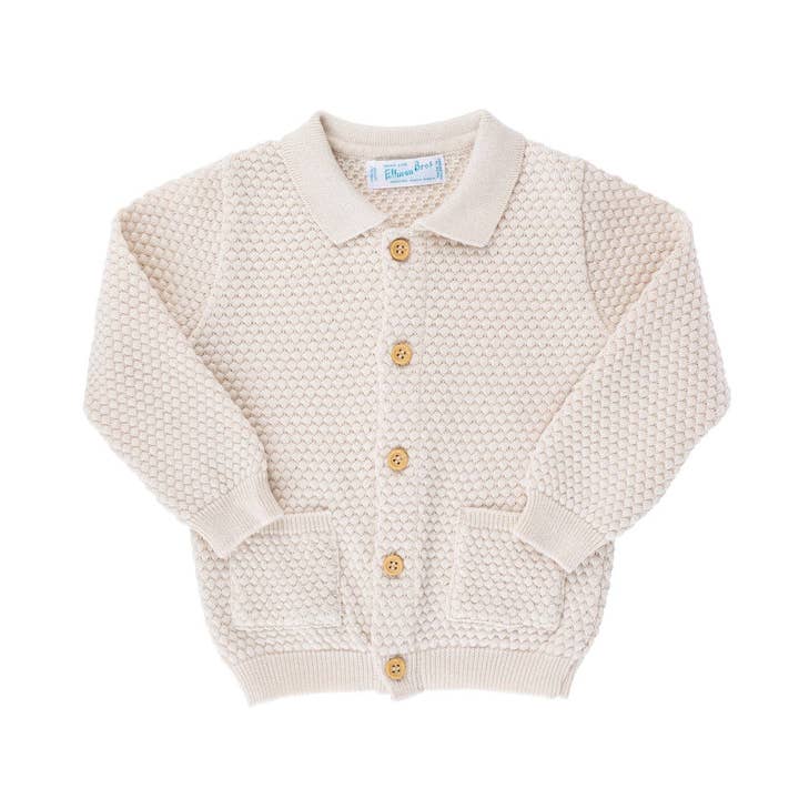 Feltman Brothers - Wholesale Cardigan - Baby - Baby & Toddler Boys & Girls Collared Popcorn Knit Cardigan