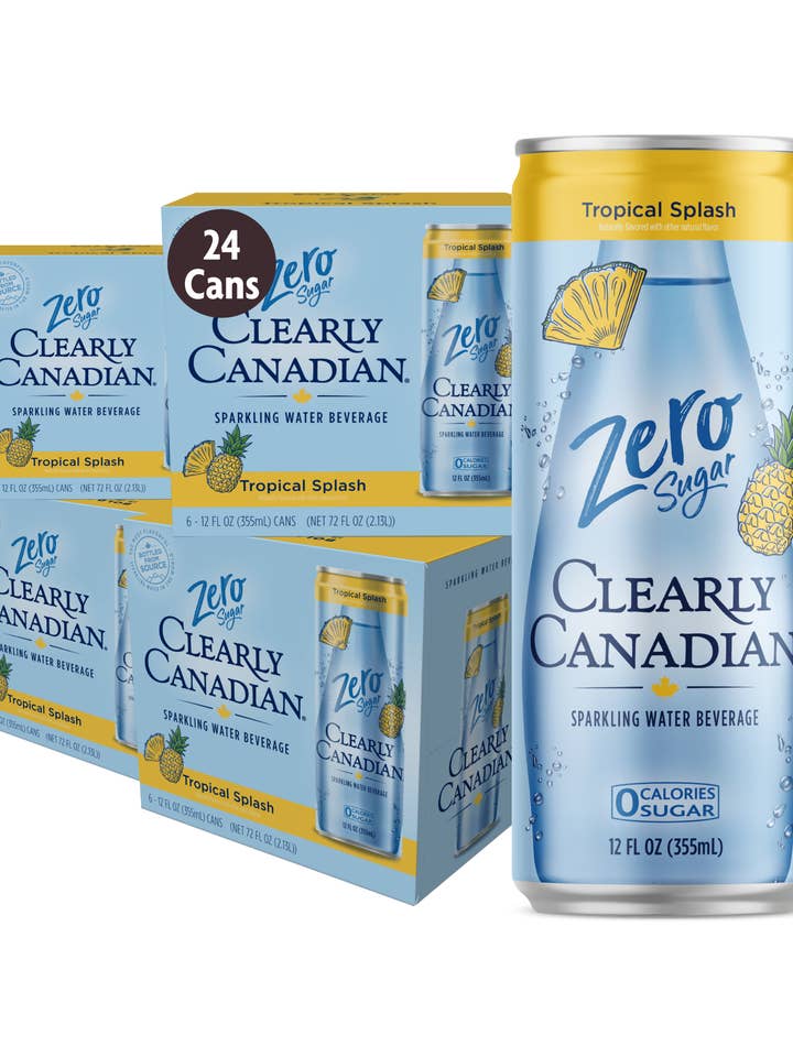 Zero Sugar Tropical Splash 24 Pack for wholesale by Clearly Canadian Sparkling Water