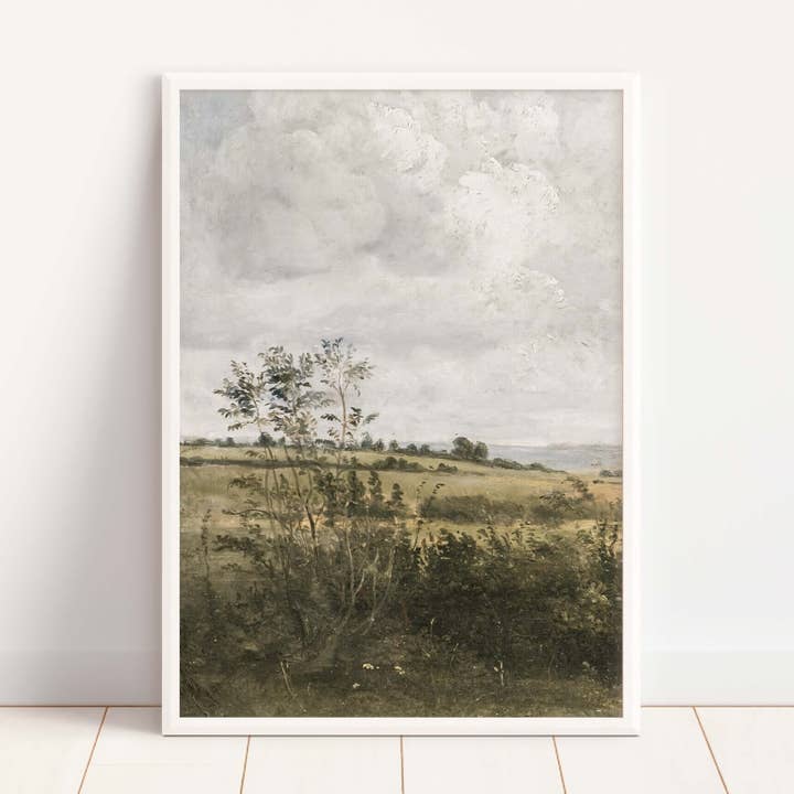 Field View Vintage Art Print for wholesale by Pink Lemon Decor