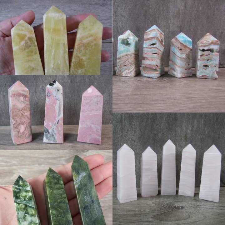 Egyptian-Inspired Gemstone Obelisk - Crystal Tower for wholesale by Keystone Crystals
