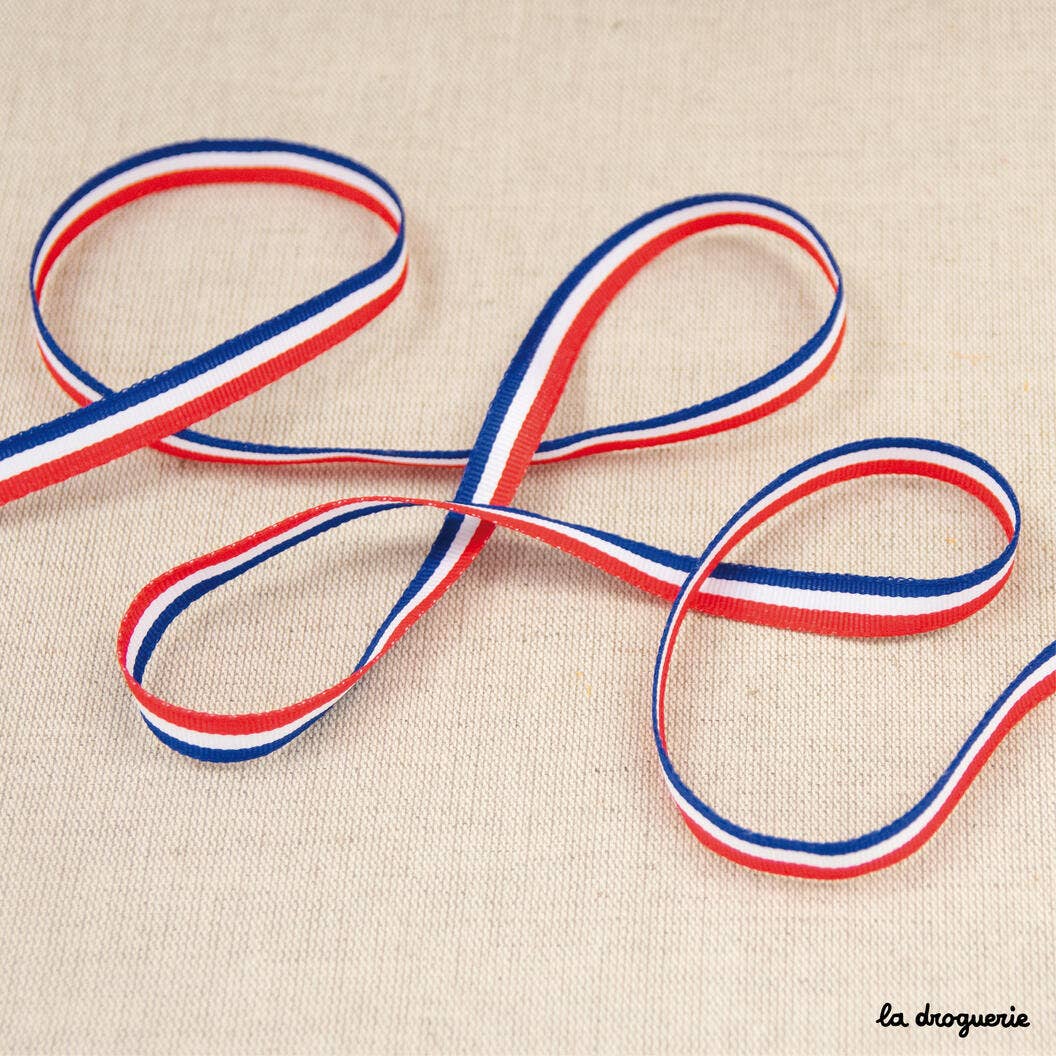 LA DROGUERIE – wholesale Ribbon – Gift wrapping – Tricolor Grosgrain Ribbon 10 mm0