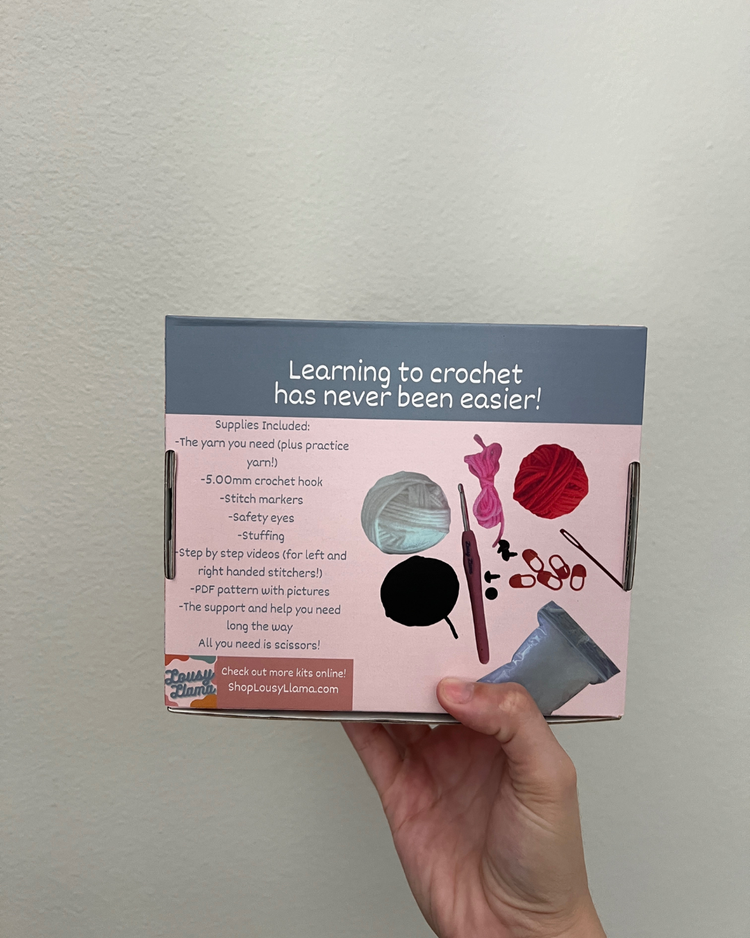 Lousy Llama Creations – wholesale Knitting/Crochet Supplies – Variety Set of Learn How to Crochet Kits13