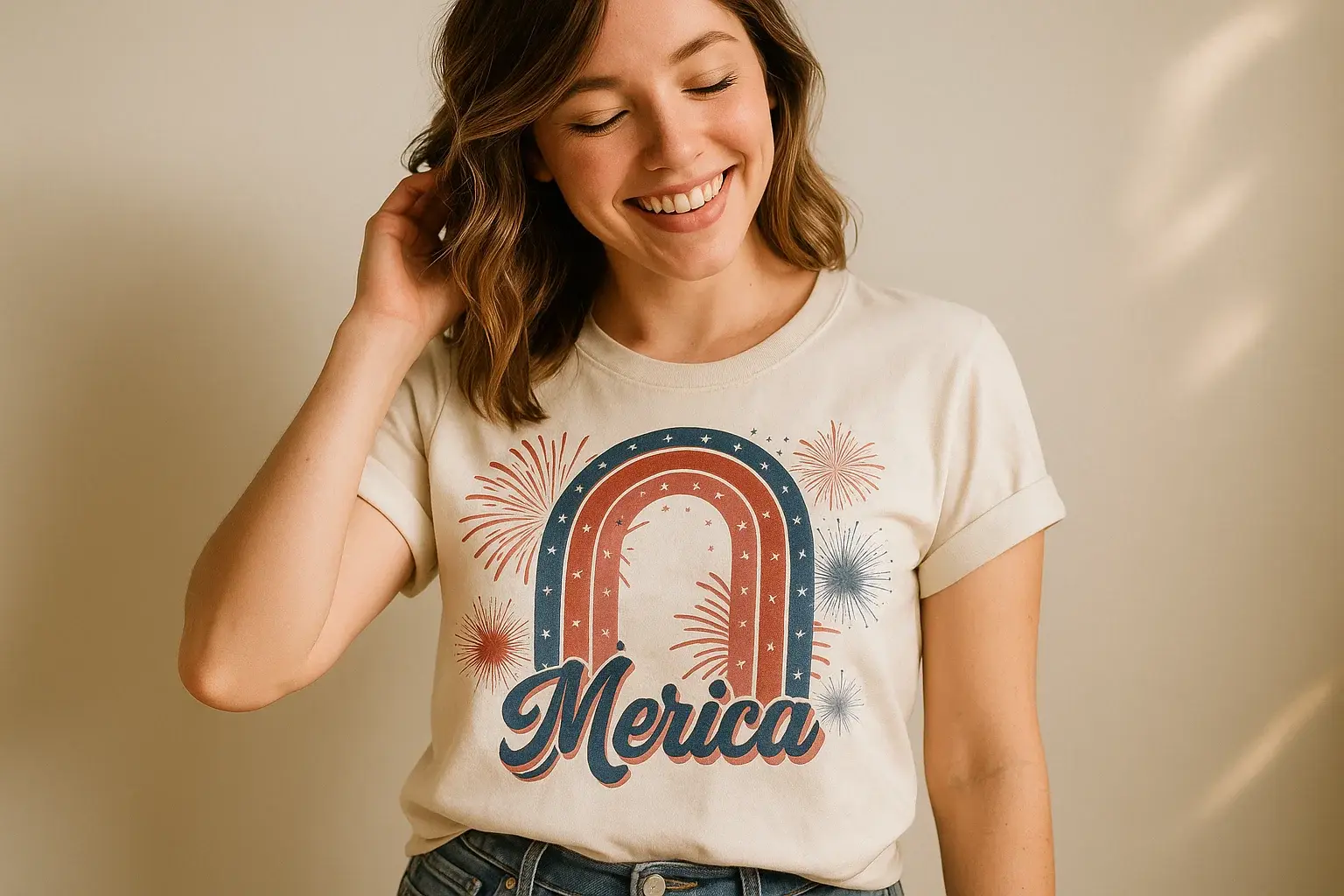 Soleinspire - Wholesale Screen Printed T-Shirt - Unisex -  'Merica shirt, patriotic t-shirt, USA tee, 4th of July0