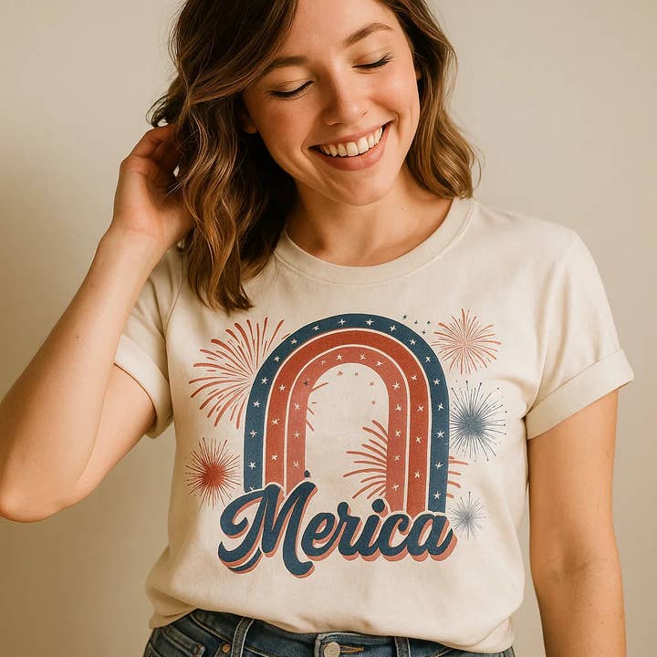 Soleinspire - Wholesale Screen Printed T-Shirt - Unisex - 'Merica shirt, patriotic t-shirt, USA tee, 4th of July0