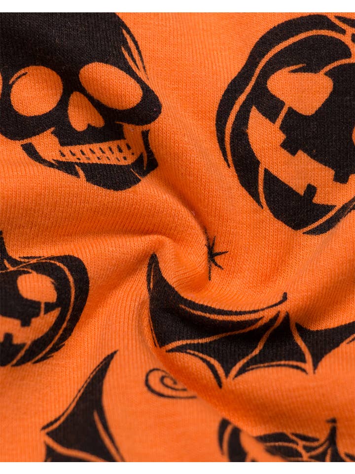 Fennco Styles - Wholesale Dress – Baby - Orange-Black Halloween Tutu Dress Romper2