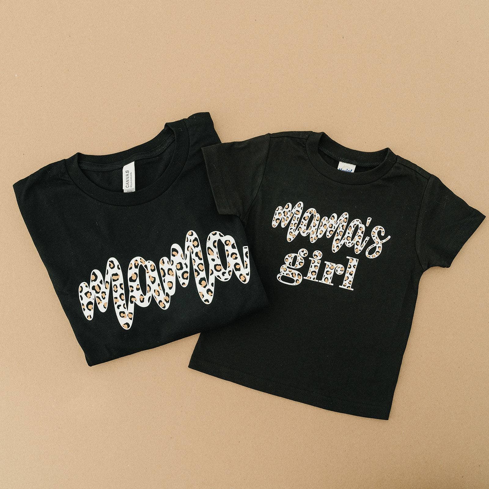 Ice Cream Life - Wholesale Screen Printed T-Shirt - Kids - Girls Leopard Print Shirt, Mama's Girl Shirt, Mom Daughter 2