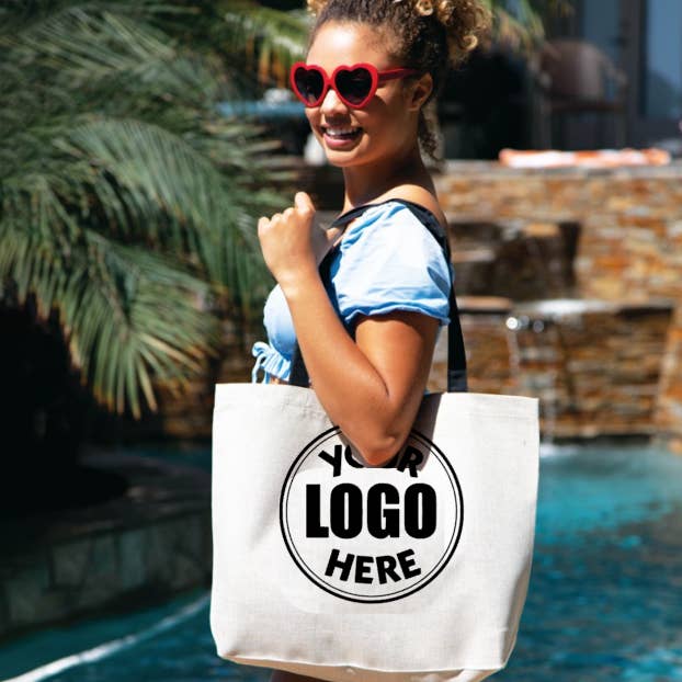 Custom Logo Tote Bag for wholesale by Prairie Chicken Sticker Shop & Gifts