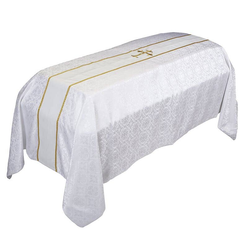 Christian Brands Church Supply - Wholesale Tablecloth - Emb Avignon Funeral Pall 6X10'0
