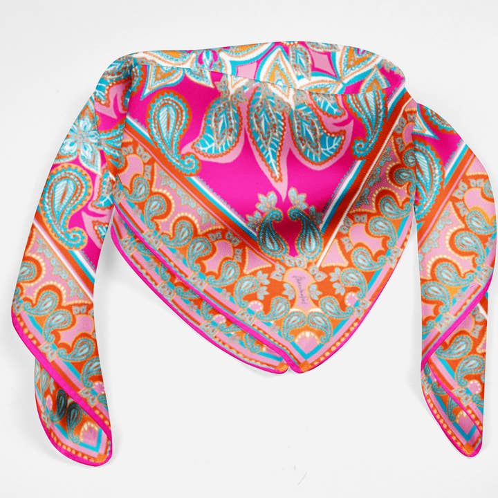 55 x 55cm Aisha Fucisa Scarf for wholesale by Florentina Fischer