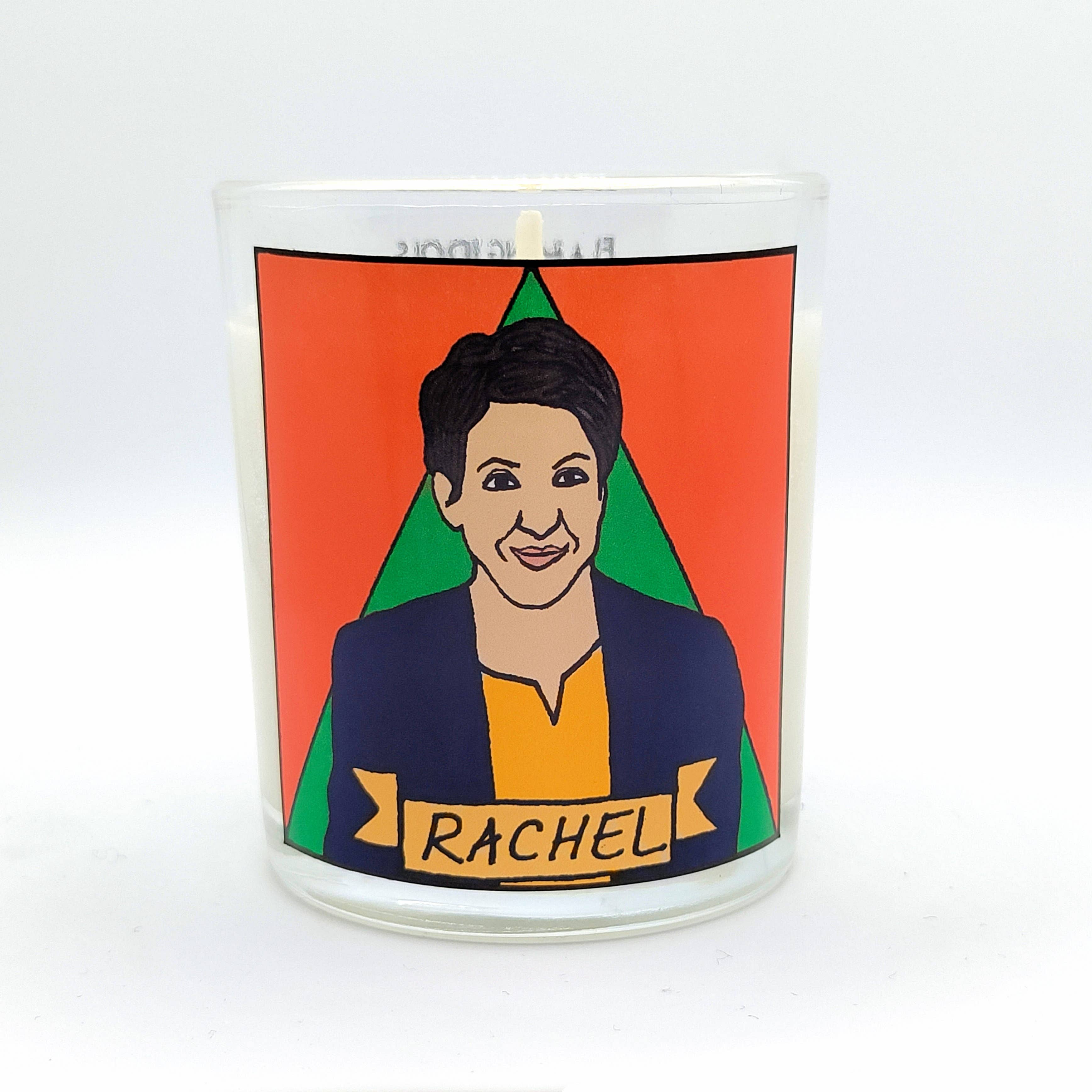 Flaming Idols - Wholesale Votive Candle - Rachel Maddow Glass Votive Candle