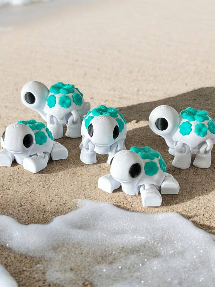 Mini 3D lucky tortoise printed fidget miniatures pocket pets for wholesale by 3D in Paradise