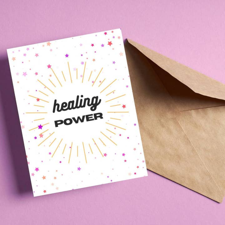 Healing Power Greeting Card for wholesale by Feira Pop