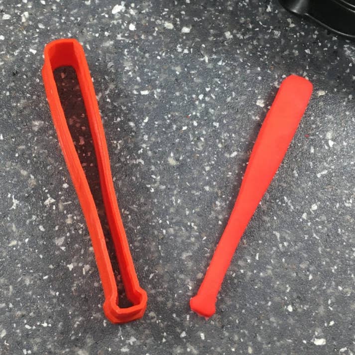 Baseball Bat Cookie Cutter for wholesale by CookieCutterSupply