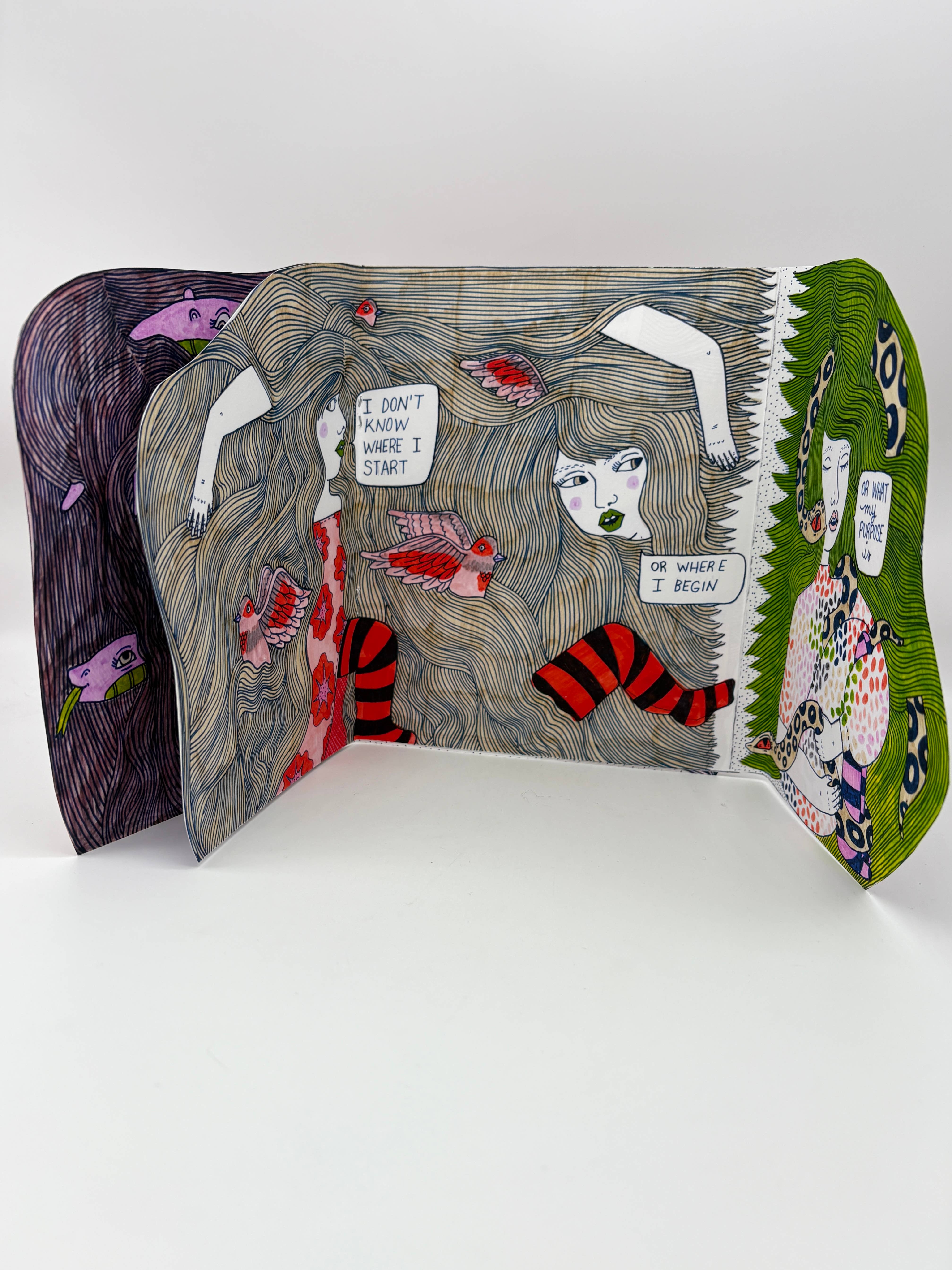 Erika Rier - Wholesale Arts & Entertainment Book - In These Tangled Webs, Illustrated Art Zine with Handcut Pag4