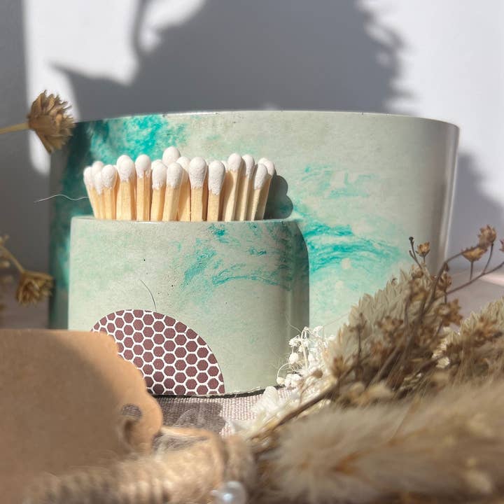 Cementljus | Trävekeljus | Stort ljus | Tändstickshållare | Ljusskål | Ljusstake | Ljus med tändstickshållare för wholesale av Shhhh Candles by Kat