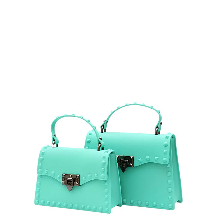 DASTI - Wholesale Top Handle Bag - Women's - Dasti Studded Handbags for Women Mini, Mint