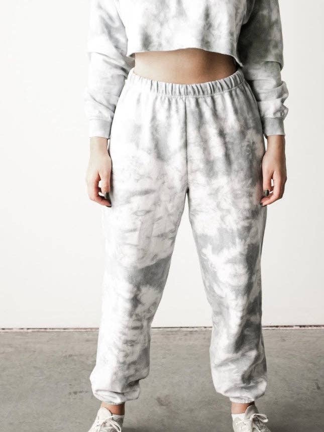 Grey Tie Dye Sweatpants for wholesale by exbapparel