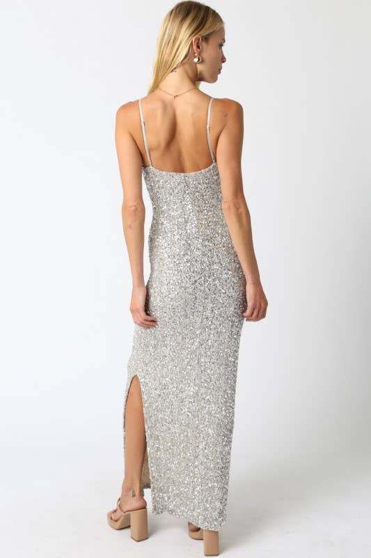 Olivaceous - Wholesale Dress - Women's - Fiona Sequin Dress8