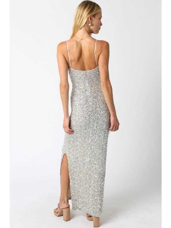 Olivaceous - Wholesale Dress - Women's - Fiona Sequin Dress8