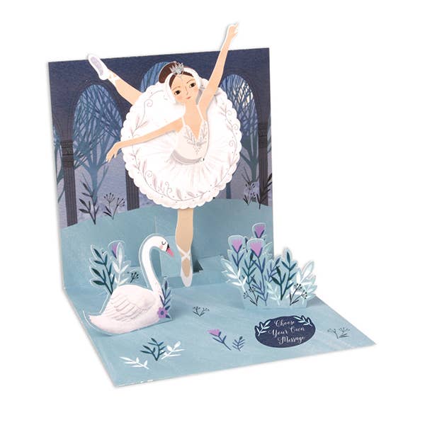 Up With Paper - Wholesale Everyday Greeting Card - Swan Lake Pop-Up Card