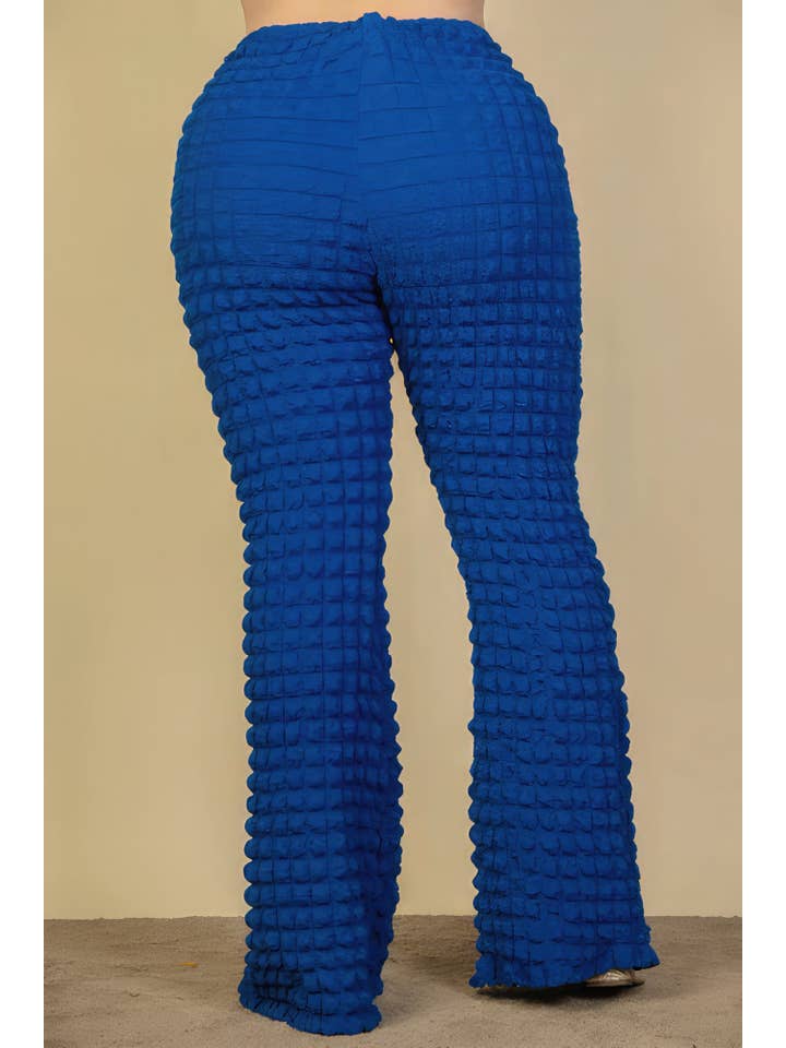 CC Wholesale Clothing - Wholesale Pants - Women's - Plus Size Bubble Fabric Flare Pants4