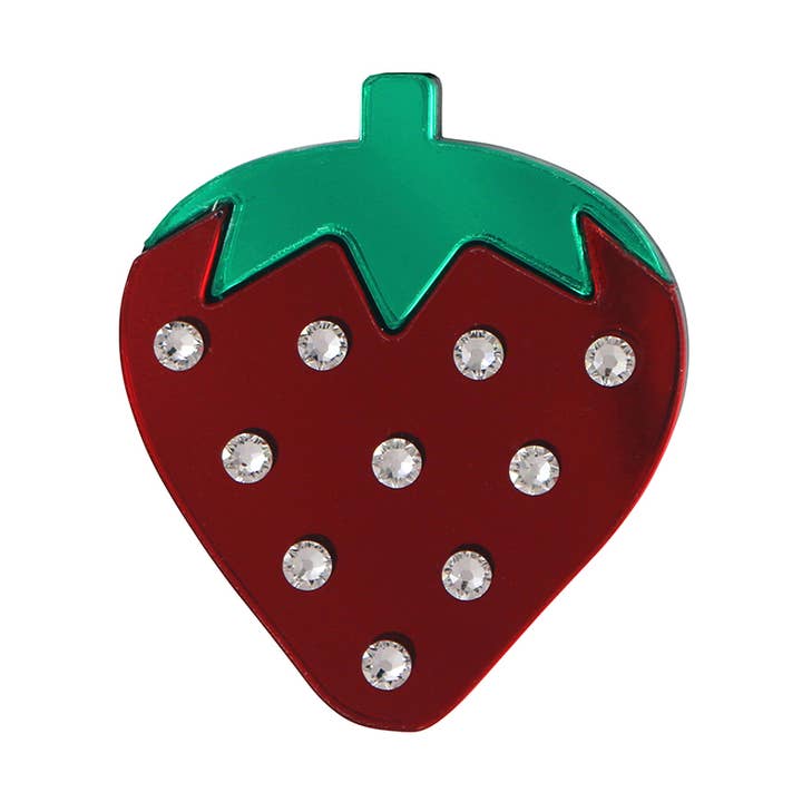 Wild Strawberry Brooch for wholesale by Jennifer Loiselle Accessories