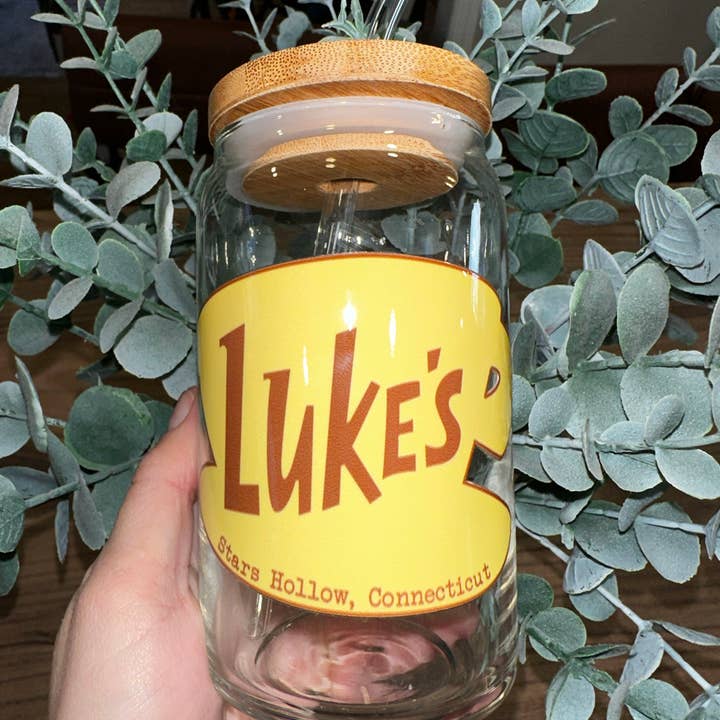 Luke's Coffee Can Glass, Gilmore Girls Can Glass for wholesale by Acential Drinkware