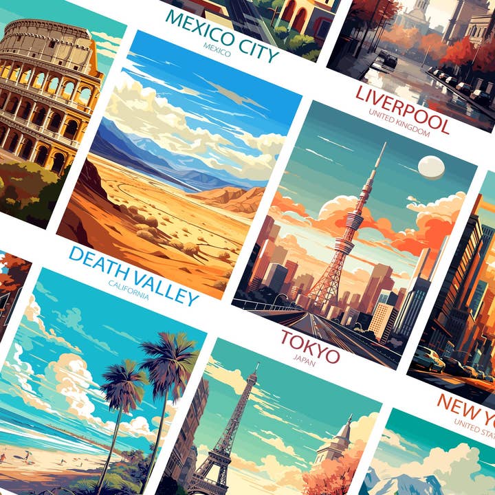 Vintage Travel Posters Location Prints for wholesale by House of Binky