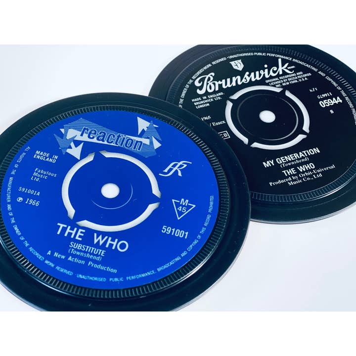 The Who. Record label coasters. Popsters for wholesale by Popsters