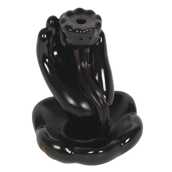 Namaste – wholesale Incense holder – Hand & Lotus Flower Backflow Incense Burner